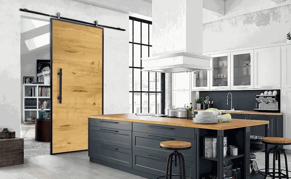 Cuisine industriel bois et noir